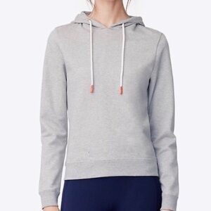 TORY BURCH Tory Sport Hoodie Sweatshirt Pullover Gray Size M 100% Cotton